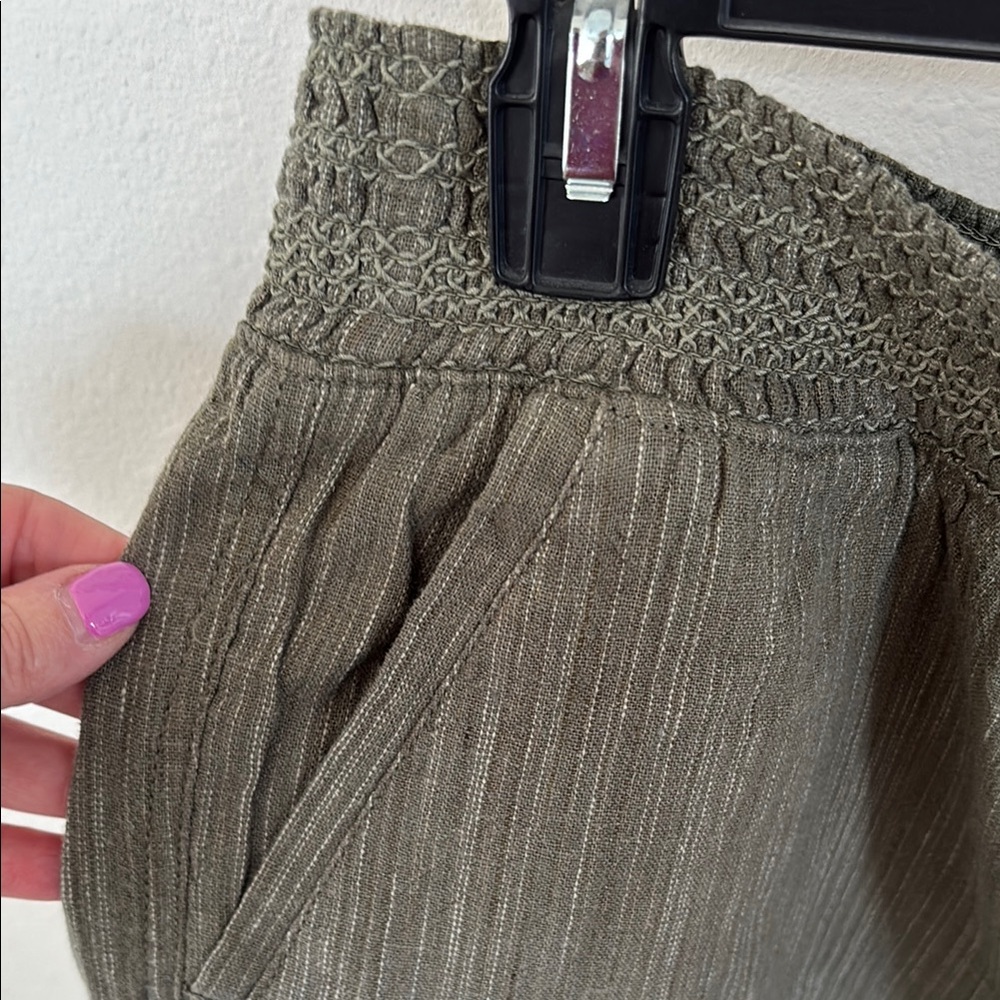 Olive Green Casual Shorts - Picture 6 of 8